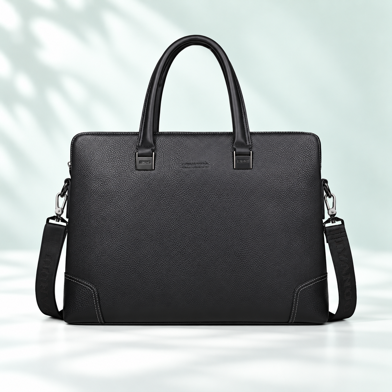 Mixed Leather Laptop Briefcase