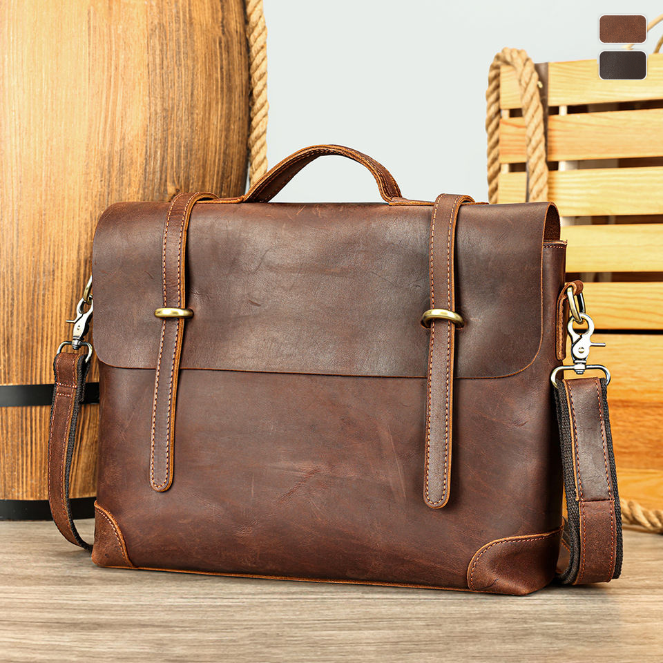 Full Leather Laptop Briefcase